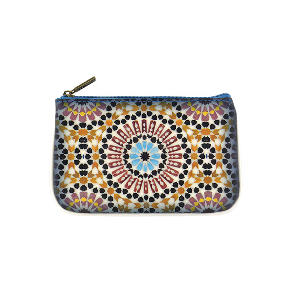 Mlavi Morocco collection unique and beautiful vegan small pouche/coin purse with Moroccan art and craft inspired prints for wholesale and online shopping