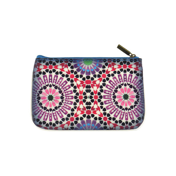 Mlavi Morocco collection unique and beautiful vegan small pouche/coin purse with Moroccan art and craft inspired prints for wholesale and online shopping