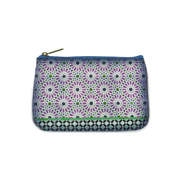 Mlavi Morocco collection unique and beautiful vegan small pouche/coin purse with Moroccan art and craft inspired prints for wholesale and online shopping