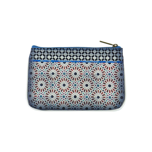 Mlavi Morocco collection unique and beautiful vegan small pouche/coin purse with Moroccan art and craft inspired prints for wholesale and online shopping