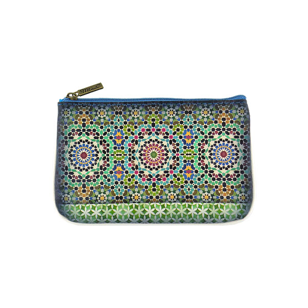 Mlavi Morocco collection unique and beautiful vegan small pouche/coin purse with Moroccan art and craft inspired prints for wholesale and online shopping