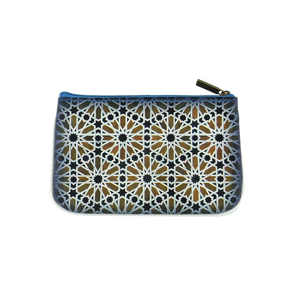 Mlavi Morocco collection unique and beautiful vegan small pouche/coin purse with Moroccan art and craft inspired prints for wholesale and online shopping