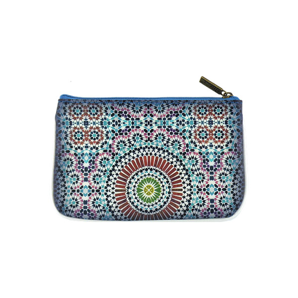 Mlavi Morocco collection unique and beautiful vegan small pouche/coin purse with Moroccan art and craft inspired prints for wholesale and online shopping