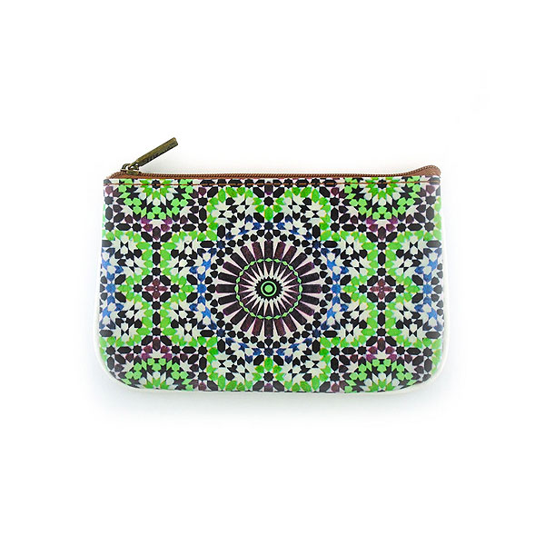 Mlavi Morocco collection unique and beautiful vegan small pouche/coin purse with Moroccan art and craft inspired prints for wholesale and online shopping