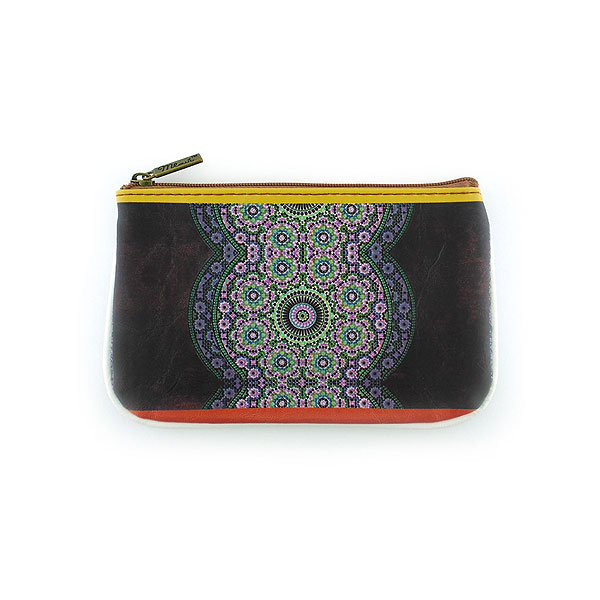 Mlavi Morocco collection unique and beautiful vegan small pouche/coin purse with Moroccan art and craft inspired prints for wholesale and online shopping