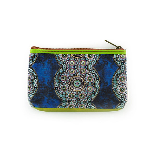 Mlavi Morocco collection unique and beautiful vegan small pouche/coin purse with Moroccan art and craft inspired prints for wholesale and online shopping
