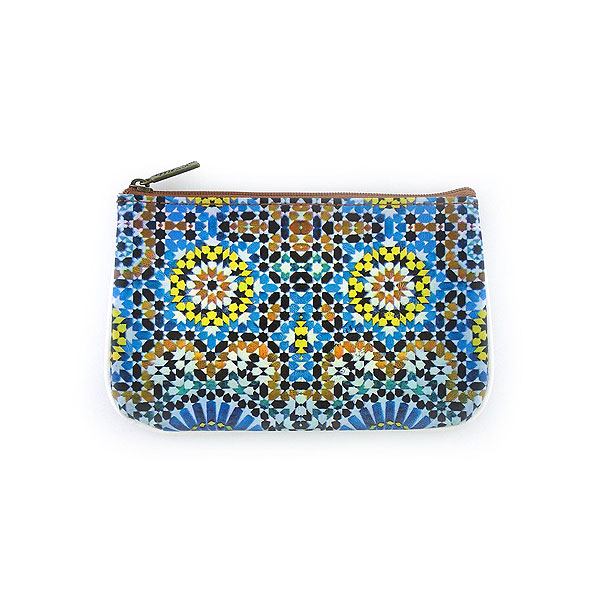 Mlavi Morocco collection unique and beautiful vegan small pouche/coin purse with Moroccan art and craft inspired prints for wholesale and online shopping