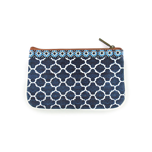 Mlavi Morocco collection unique and beautiful vegan small pouche/coin purse with Moroccan art and craft inspired prints for wholesale and online shopping