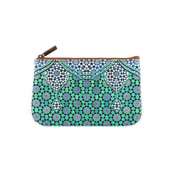 Mlavi Morocco collection unique and beautiful vegan small pouche/coin purse with Moroccan art and craft inspired prints for wholesale and online shopping