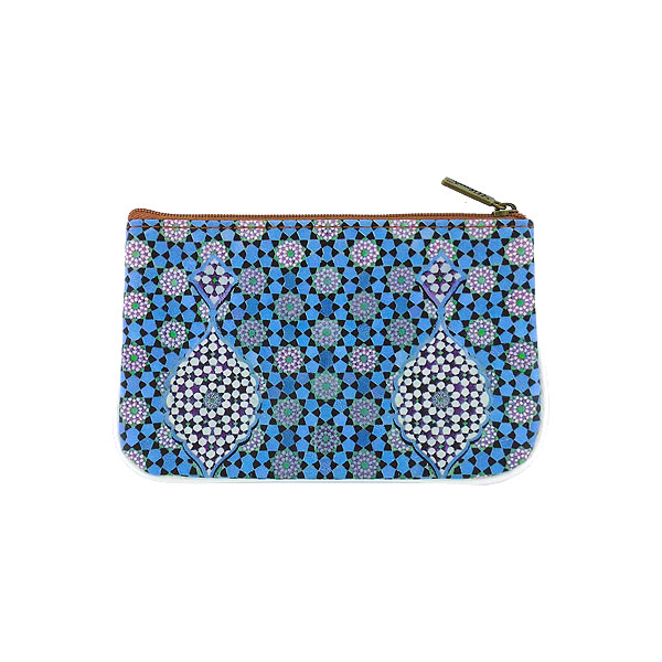 Mlavi Morocco collection unique and beautiful vegan small pouche/coin purse with Moroccan art and craft inspired prints for wholesale and online shopping