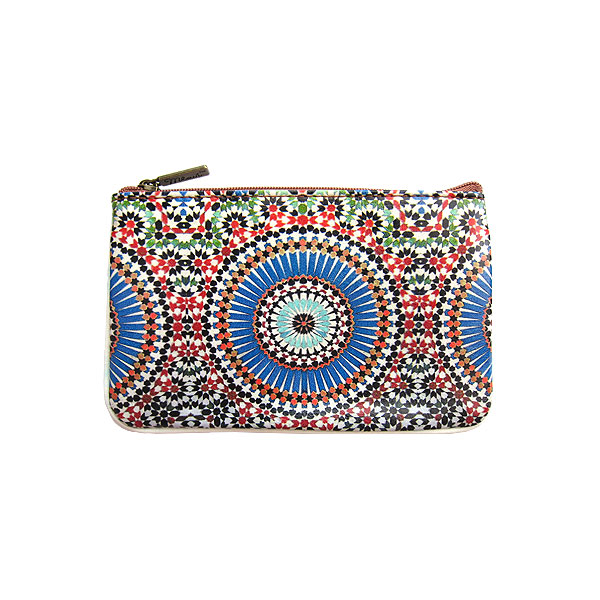 Mlavi Morocco collection unique and beautiful vegan small pouche/coin purse with Moroccan art and craft inspired prints for wholesale and online shopping