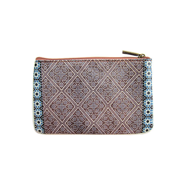 Mlavi Morocco collection unique and beautiful vegan small pouche/coin purse with Moroccan art and craft inspired prints for wholesale and online shopping