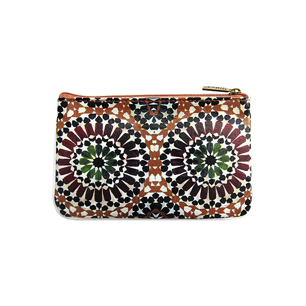 Mlavi Morocco collection unique and beautiful vegan small pouche/coin purse with Moroccan art and craft inspired prints for wholesale and online shopping