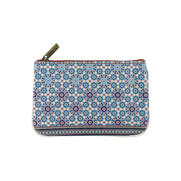 Mlavi Morocco collection unique and beautiful vegan small pouche/coin purse with Moroccan art and craft inspired prints for wholesale and online shopping