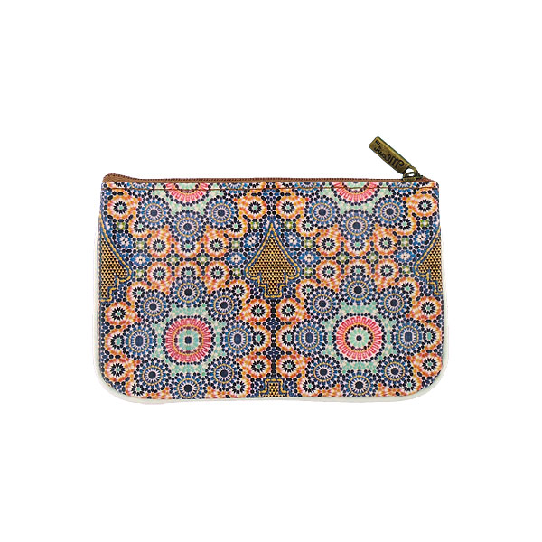 Mlavi Morocco collection unique and beautiful vegan small pouche/coin purse with Moroccan art and craft inspired prints for wholesale and online shopping