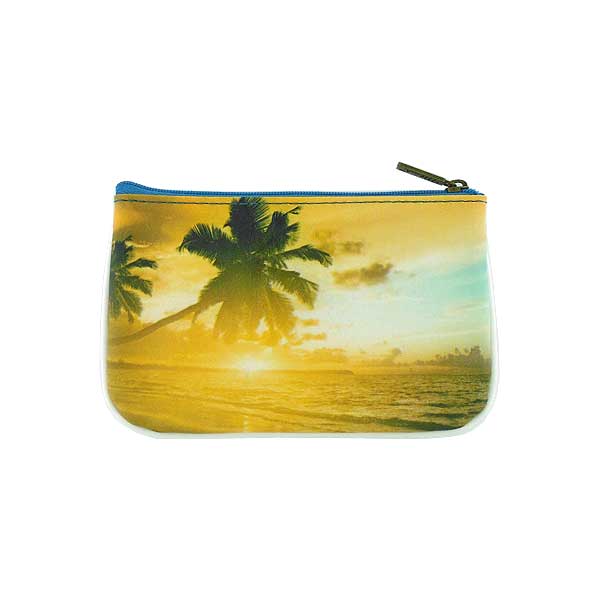 Mlavi ocean collection unique and beautiful vegan small pouche/coin purse with coastal, beach & nautical themed prints for wholesale and online shopping