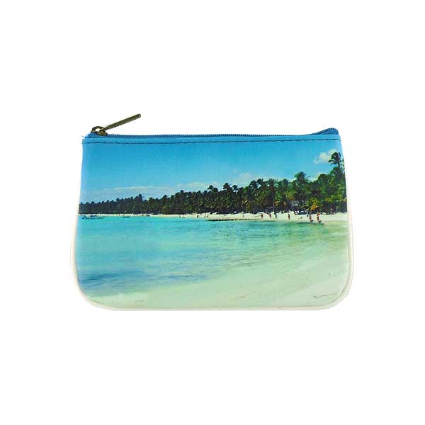 Mlavi ocean collection unique and beautiful vegan small pouche/coin purse with coastal, beach & nautical themed prints for wholesale and online shopping