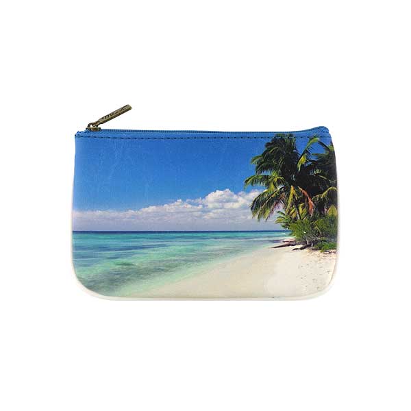 Mlavi ocean collection unique and beautiful vegan small pouche/coin purse with coastal, beach & nautical themed prints for wholesale and online shopping