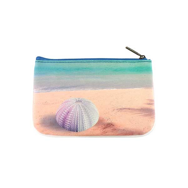 Mlavi ocean collection unique and beautiful vegan small pouche/coin purse with coastal, beach & nautical themed prints for wholesale and online shopping