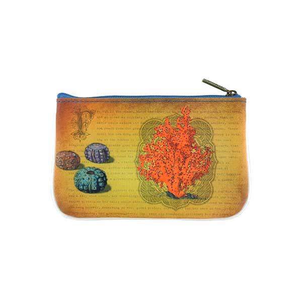 Mlavi ocean collection unique and beautiful vegan small pouche/coin purse with retro style pinup style mermaid prints for wholesale and online shopping