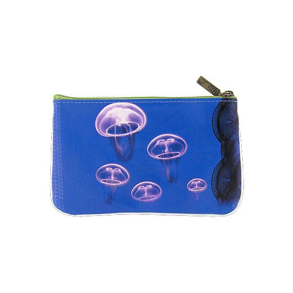 Mlavi ocean collection unique and beautiful vegan small pouche/coin purse with coastal, beach & nautical themed prints for wholesale and online shopping