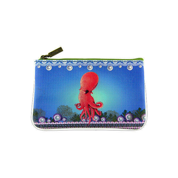 Mlavi ocean collection unique and beautiful vegan small pouche/coin purse with coastal, beach & nautical themed prints for wholesale and online shopping