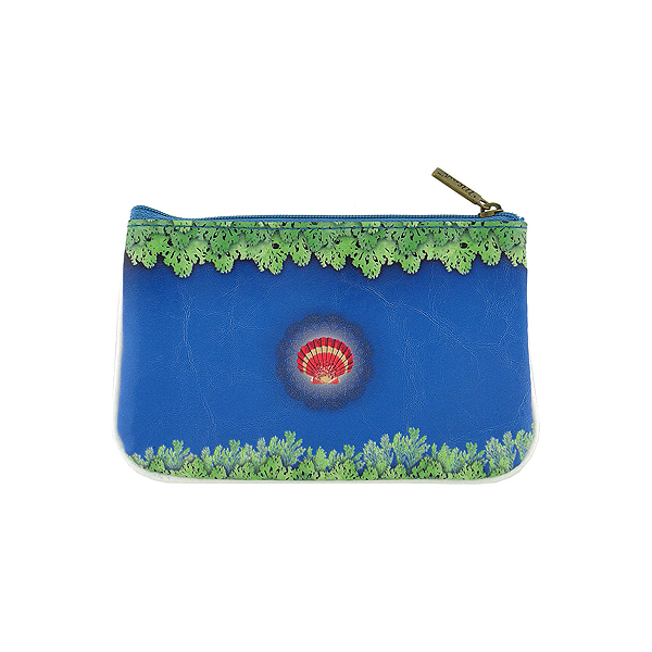 Mlavi ocean collection unique and beautiful vegan small pouche/coin purse with coastal, beach & nautical themed prints for wholesale and online shopping