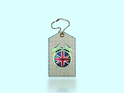 Mlavi Retro collection luggage tags with original, beautiful retro themed illustration prints for wholesale and online shopping