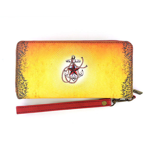 Mlavi Tattoo collection unique and beautiful vegan large wallet with tattoo style illustration print for wholesale and online shopping
