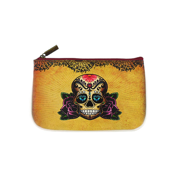 Mlavi Tattoo collection unique and beautiful vegan small pouche/coin purse with tattoo art and craft inspired prints for wholesale and online shopping