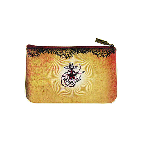 Mlavi Tattoo collection unique and beautiful vegan small pouche/coin purse with tattoo art and craft inspired prints for wholesale and online shopping