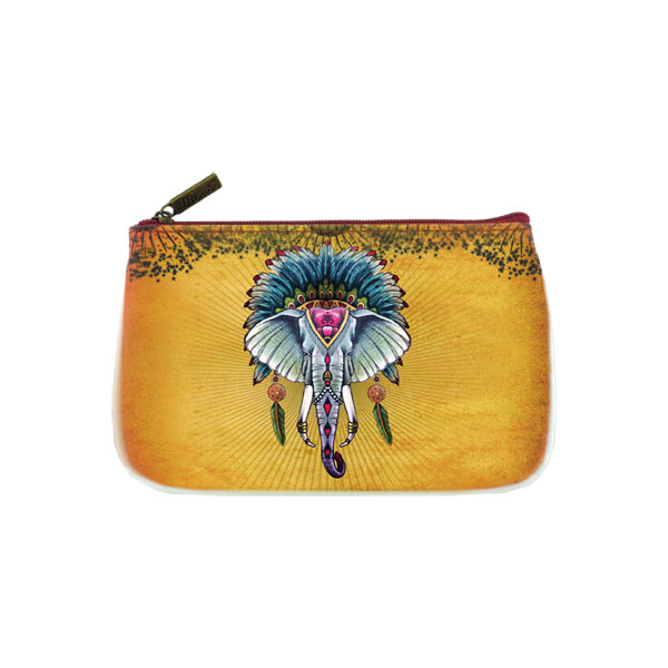 Mlavi Tattoo collection unique and beautiful vegan small pouche/coin purse with tattoo art and craft inspired prints for wholesale and online shopping