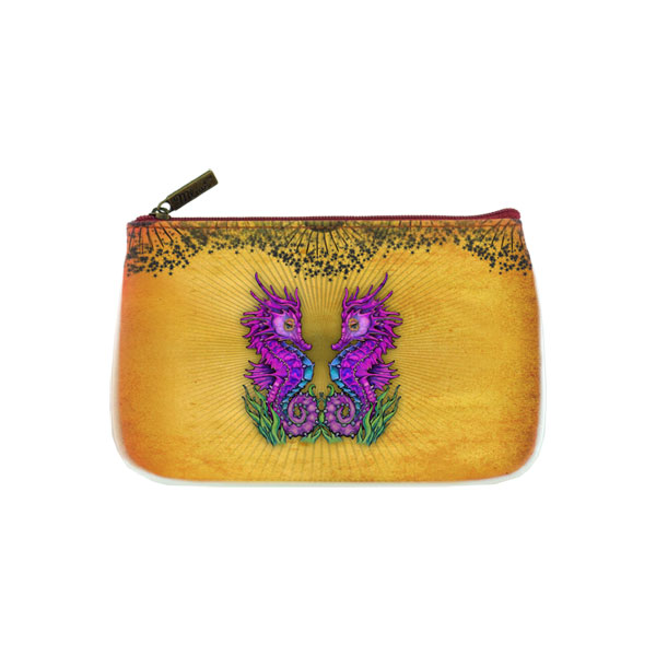 Mlavi Tattoo collection unique and beautiful vegan small pouche/coin purse with tattoo art and craft inspired prints for wholesale and online shopping