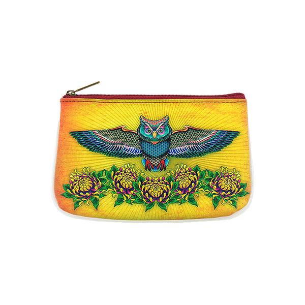 Mlavi Tattoo collection unique and beautiful vegan small pouche/coin purse with tattoo art and craft inspired prints for wholesale and online shopping