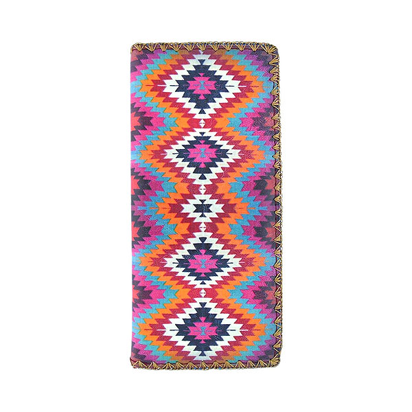 Mlavi Turkey collection unique and beautiful vegan large flat wallet with Turkish art and craft inspired prints for wholesale and online shopping