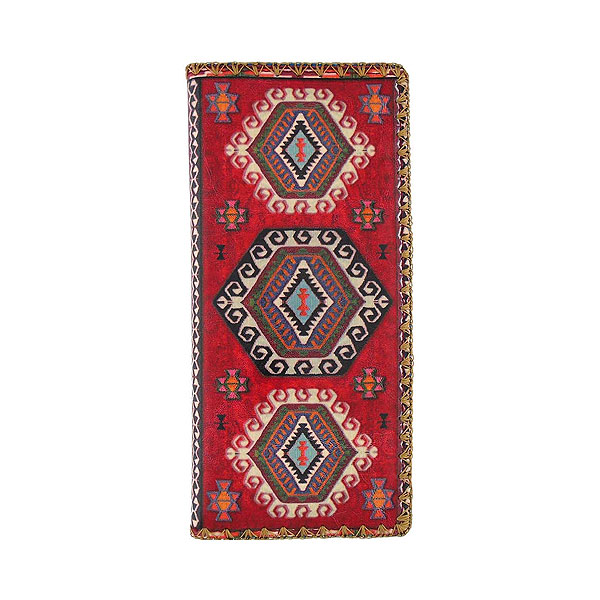 Mlavi Turkey collection unique and beautiful vegan large flat wallet with Turkish art and craft inspired prints for wholesale and online shopping