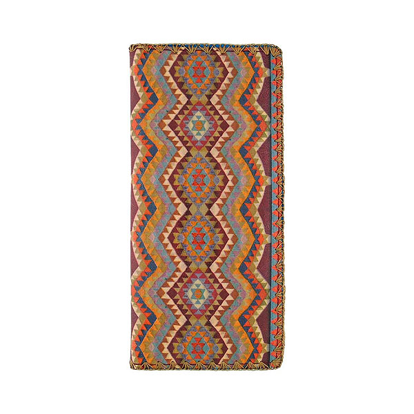 Mlavi Turkey collection unique and beautiful vegan large flat wallet with Turkish art and craft inspired prints for wholesale and online shopping