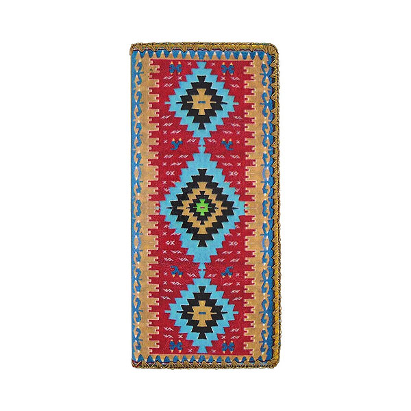 Mlavi Turkey collection unique and beautiful vegan large flat wallet with Turkish art and craft inspired prints for wholesale and online shopping
