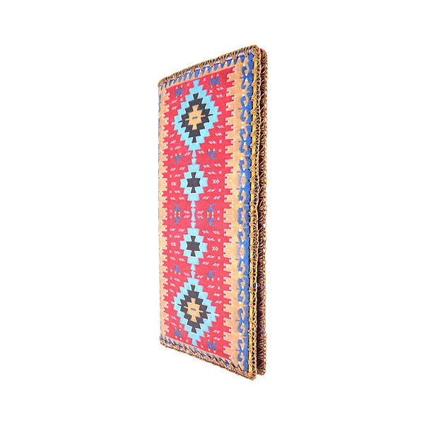 Mlavi Turkey collection unique and beautiful vegan large flat wallet with Turkish art and craft inspired prints for wholesale and online shopping