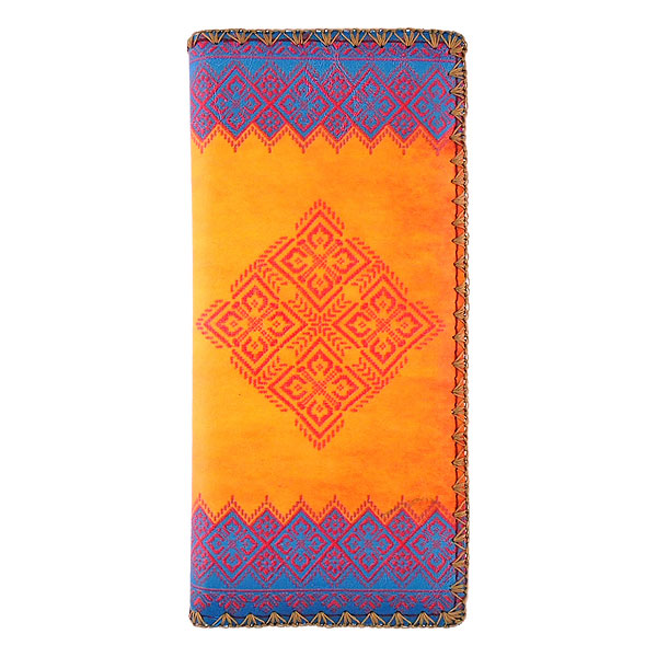 Mlavi Ukraine collection unique and beautiful vegan large flat wallet with Ukrainian art and craft inspired prints for wholesale and online shopping