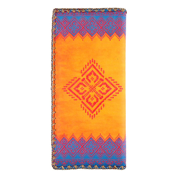 Mlavi Ukraine collection unique and beautiful vegan large flat wallet with Ukrainian art and craft inspired prints for wholesale and online shopping
