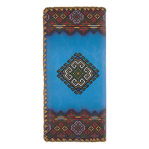 Mlavi Ukraine collection unique and beautiful vegan large flat wallet with Ukrainian art and craft inspired prints for wholesale and online shopping