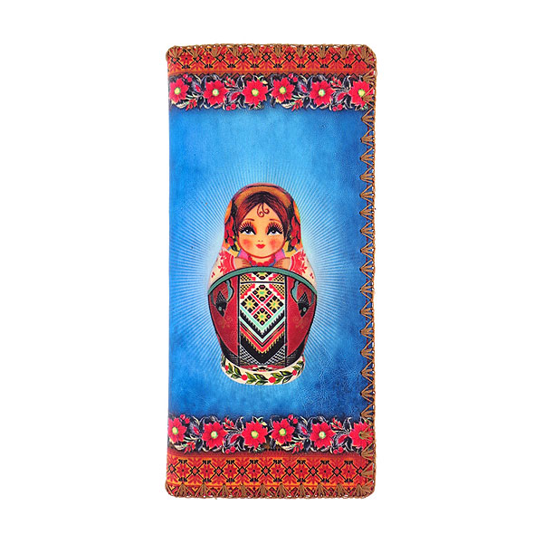 Mlavi Ukraine collection unique and beautiful vegan large flat wallet with Ukrainian art and craft inspired prints for wholesale and online shopping