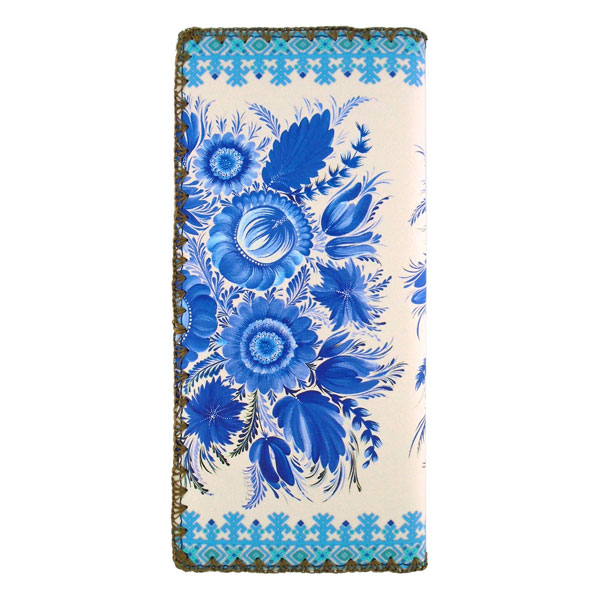 Mlavi Ukraine collection unique and beautiful vegan large flat wallet with Ukrainian art and craft inspired prints for wholesale and online shopping