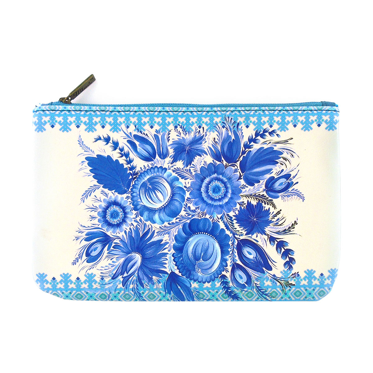 Mlavi Ukraine collection unique and beautiful vegan medium pouch with Ukrainian art and craft inspired prints for wholesale and online shopping