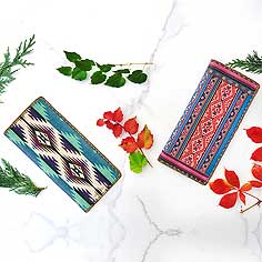 Mlavi Animal collection unique and beautiful vegan large flat wallet with balkan themed illustration prints for wholesale and online shopping