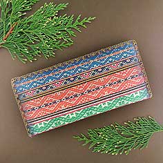 Mlavi Animal collection unique and beautiful vegan large flat wallet with balkan themed illustration prints for wholesale and online shopping