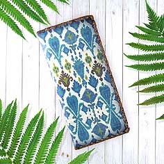 Mlavi Animal collection unique and beautiful vegan large flat wallet with ikat themed illustration prints for wholesale and online shopping