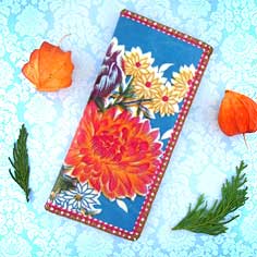 Mlavi Animal collection unique and beautiful vegan large flat wallet with mexico themed illustration prints for wholesale and online shopping