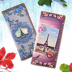 Mlavi Animal collection unique and beautiful vegan large flat wallet with paris themed illustration prints for wholesale and online shopping